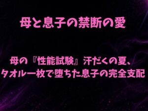 母の『性能試験』汗だくの夏、タオル一枚で堕ちた息子の完全支配-欲望愛着-d_793433