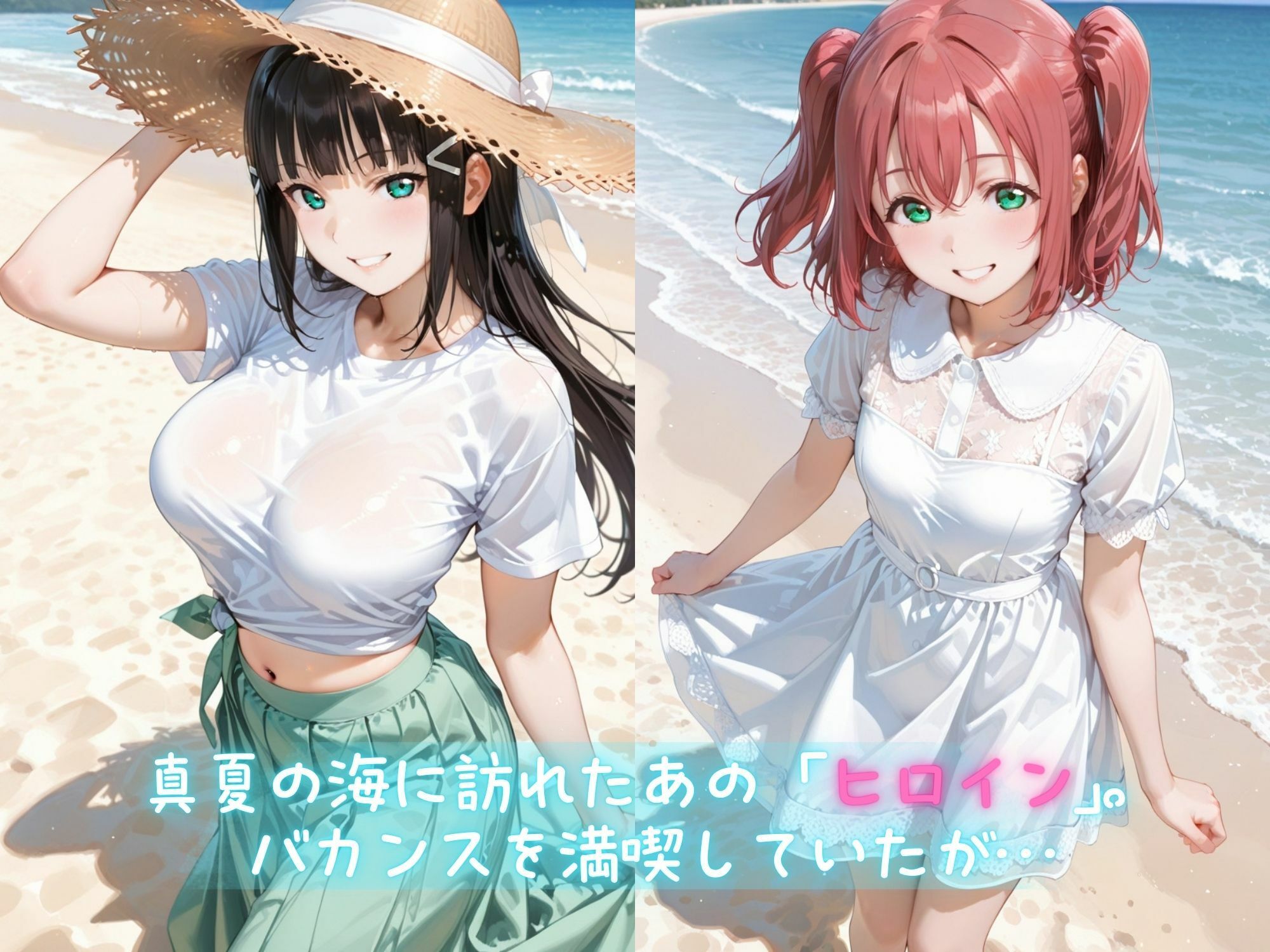 メス堕ちヒロイン 〜 ダ●ヤ＆●ビィ 夏の海編 〜 d_827901 画像1