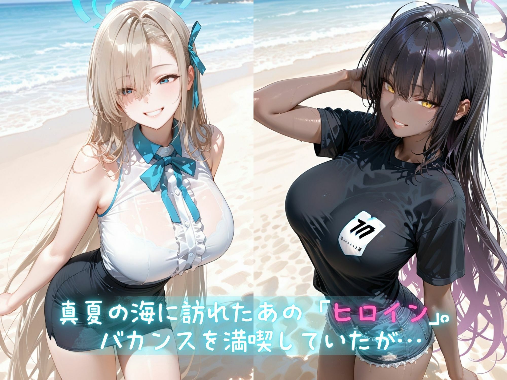 メス堕ちヒロイン 〜 ア●ナ&カ●ン 夏の海編 〜 d_827905 画像1