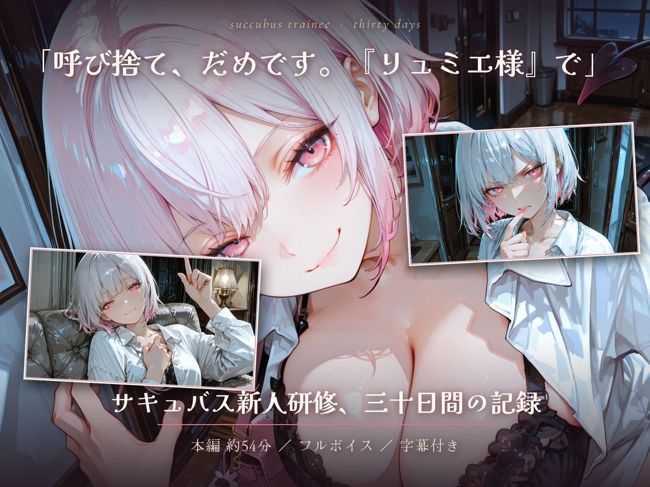 【大ボリューム54分】研修台さん、今夜も搾らせてください（はーと） 〜生意気サキュバスの寸止め搾精30日〜 d_831518 画像1