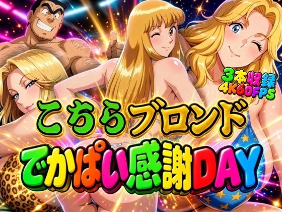 【4K60FPS】こちらこちらブロンドでかぱい感謝DAY 3本立て